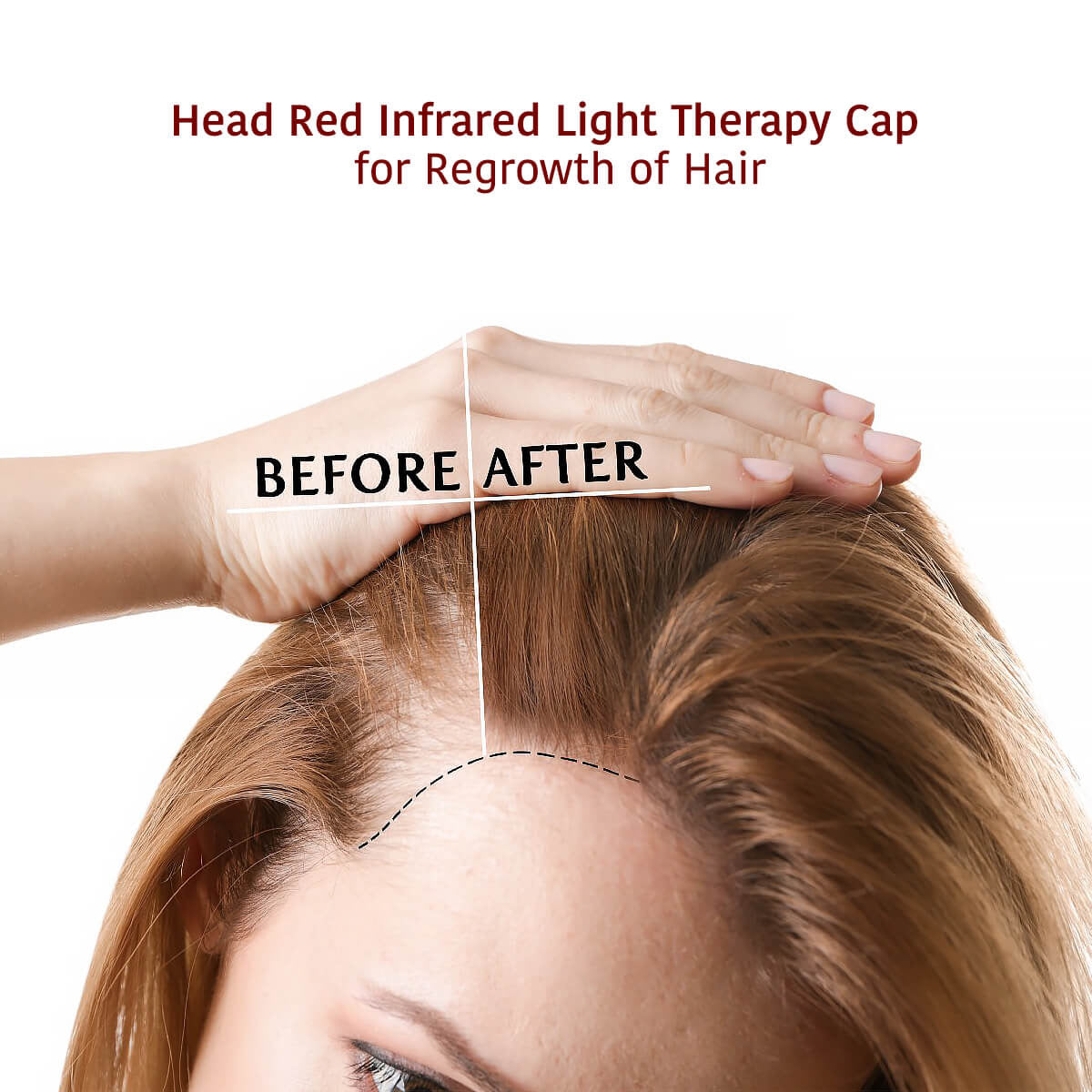 Red light therapy hat for healthy hair treatment